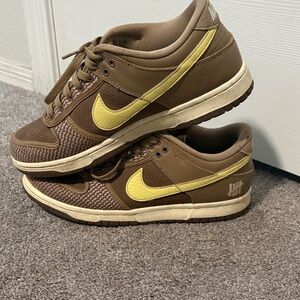 Nike Brown and Yellow Men's Sneakers
